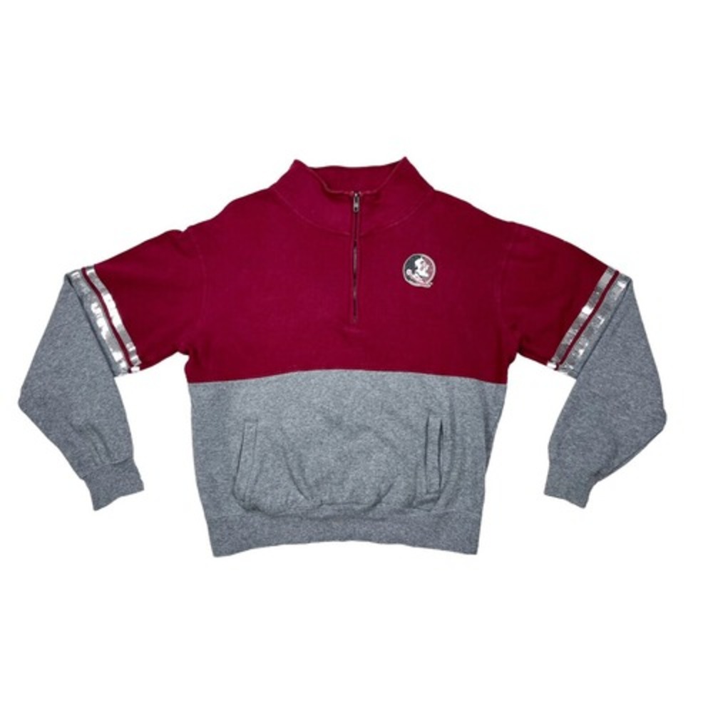 Colosseum Florida State FSU Cropped Spirit Jersey 1/2 Zip Sweatshirt Size‎ Small